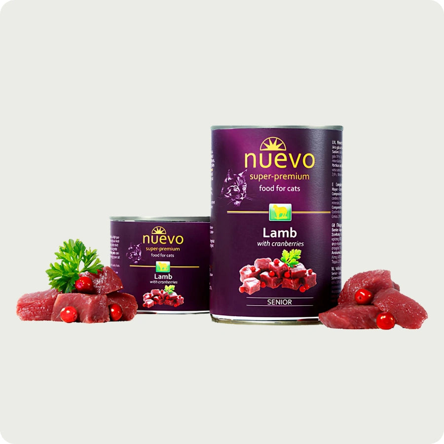 NUEVO KOT PUSZKA SENIOR JAGNIĘCINA ŻURAWINA 200g
