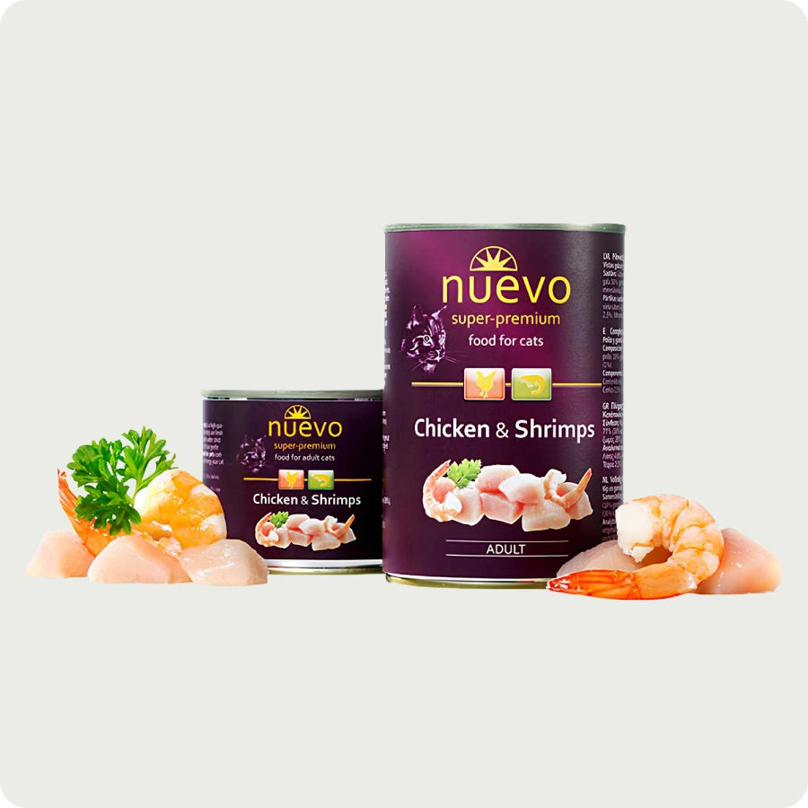 NUEVO KOT PUSZKA KURCZAK KREWETKI 400G