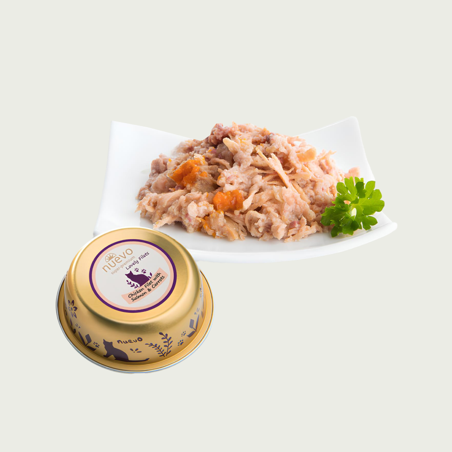 nuevo Kot filet Kurczak Łosoś Marchewka | 85g