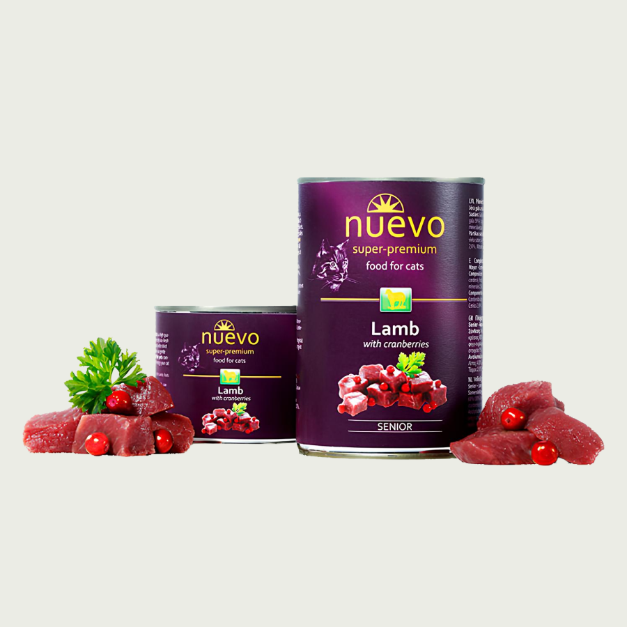 nuevo Kot puszka Jagniecina Żurawina | Senior | 200g