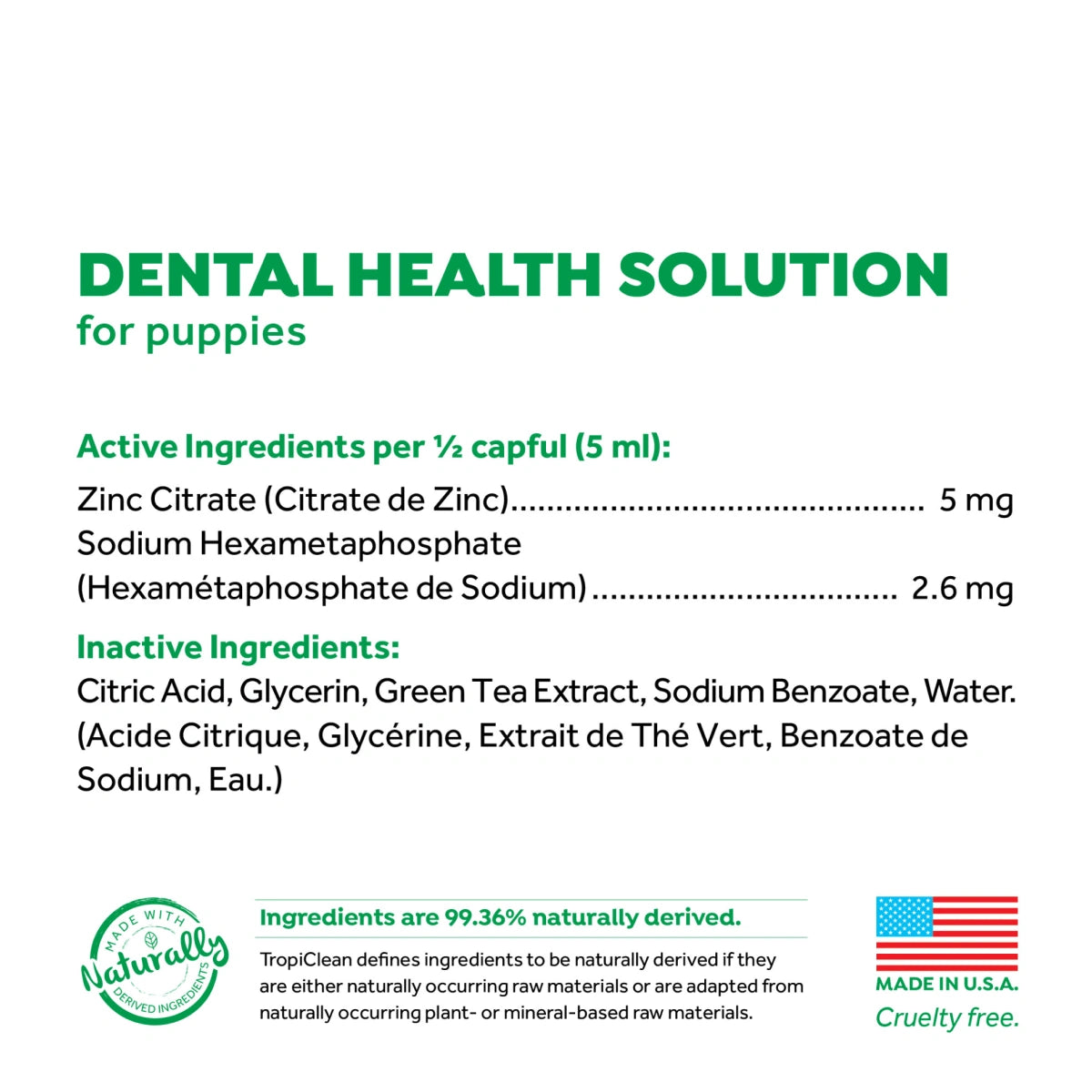 TROPICLEAN PIES DODATEK DO WODY PUPPY 473ml