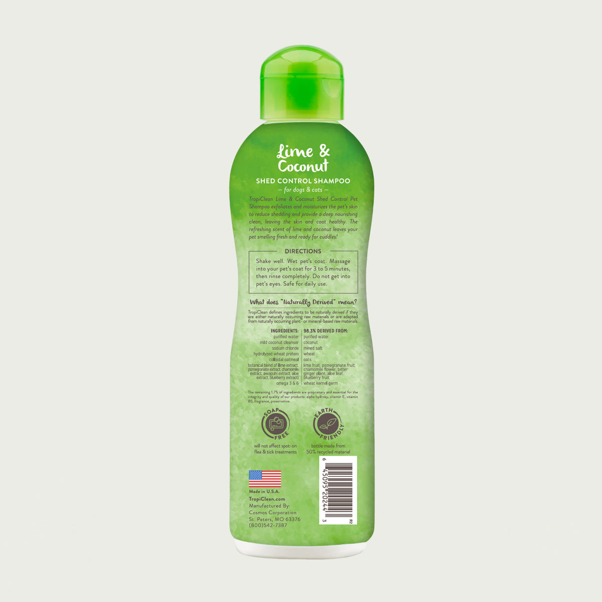 TropiClean Szampon Lime & Coconut | Kot i Pies | 355ml