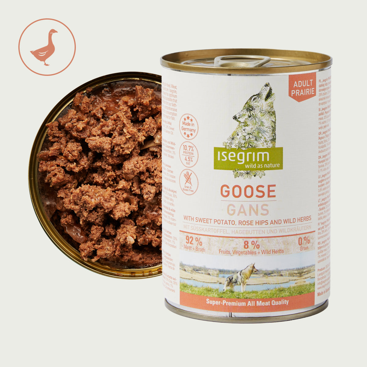 Isegrim Geś+ Bataty, Owoce Dzikiej rozy i Zioła | Adult 400g