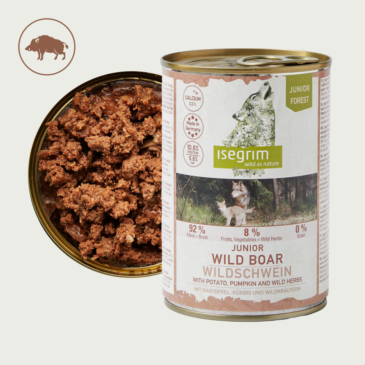 Isegrim Dzik z Ziemniakami i Dynią i Dzikimi Ziołami | Junior 400g