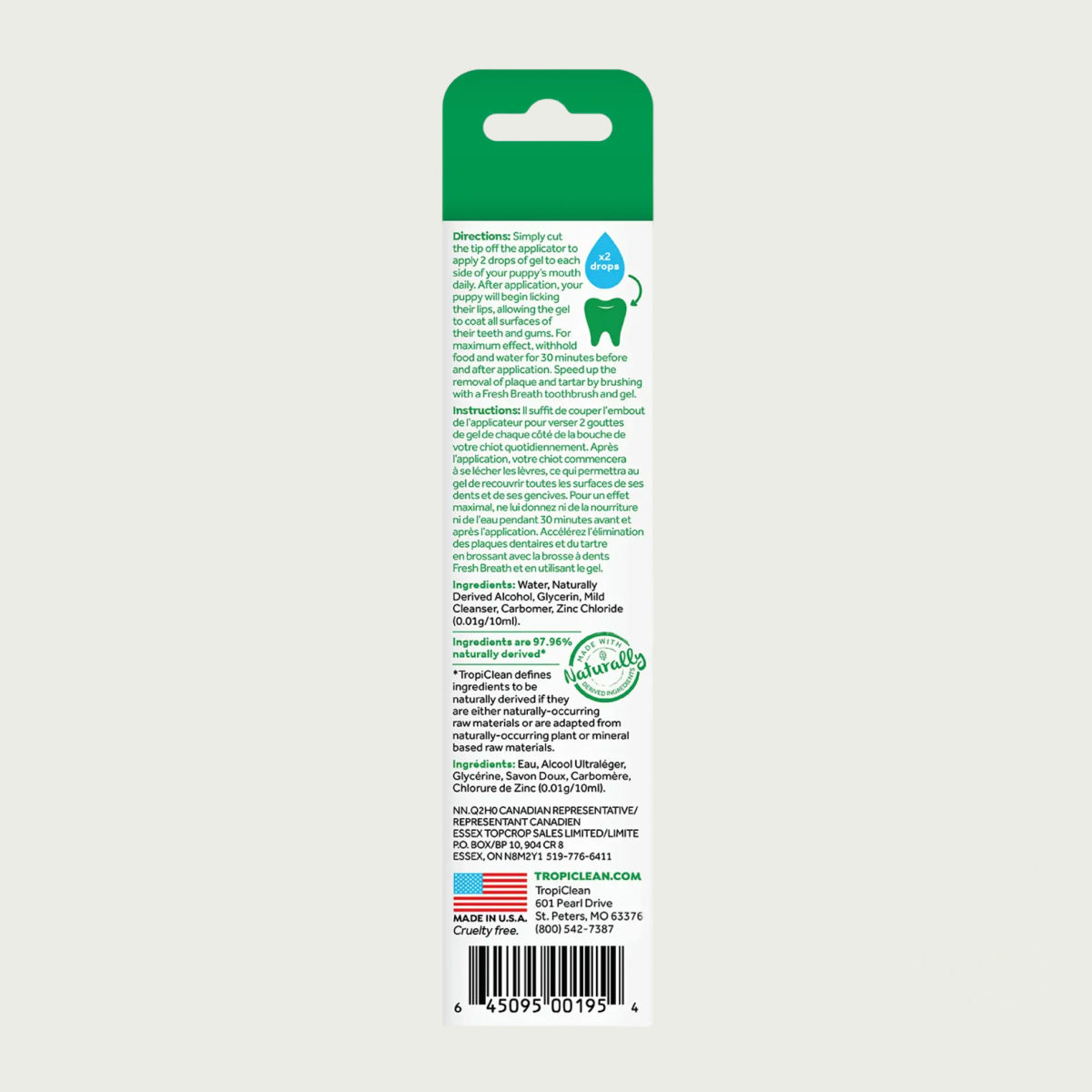 TROPICLEAN PIES ŻEL DO ZĘBÓW CLEEN TEETH PUPPY GEL 59ML