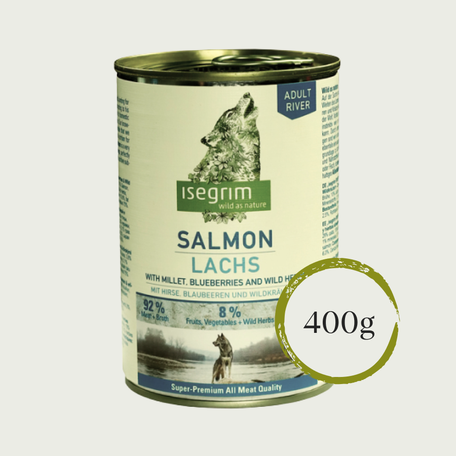 Isegrim Łosoś + Kasza Jaglana, Borówki i Dzikie ZioŁa | Adult 400g