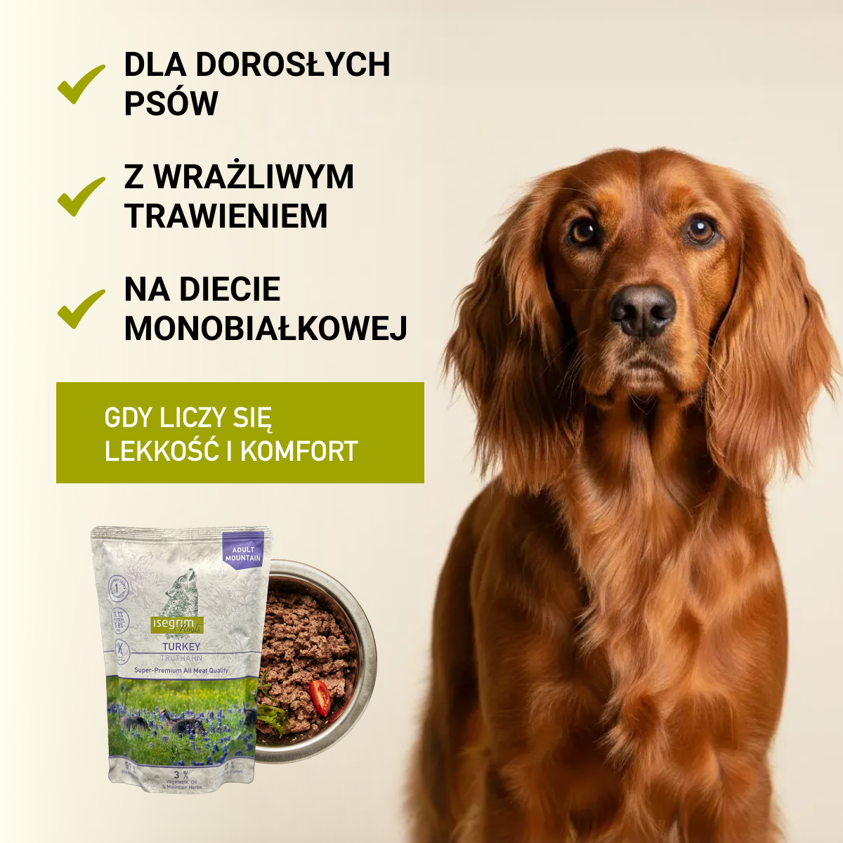 Isegrim Indyk + Salsefia, Olej Słonecznikowy i Zioła Górskie | Junior 410g