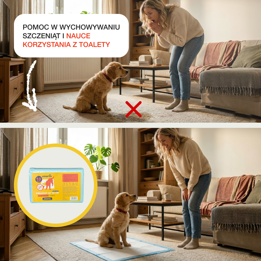 Smartis Podkłady Antybakteryjne z Węglem Aktywnym | 60×90 cm | 10 szt