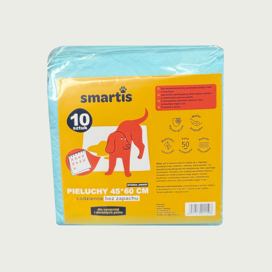 Smartis Podkłady Higieniczne dla Psów i Szczeniąt | 45×60 cm | 10 szt