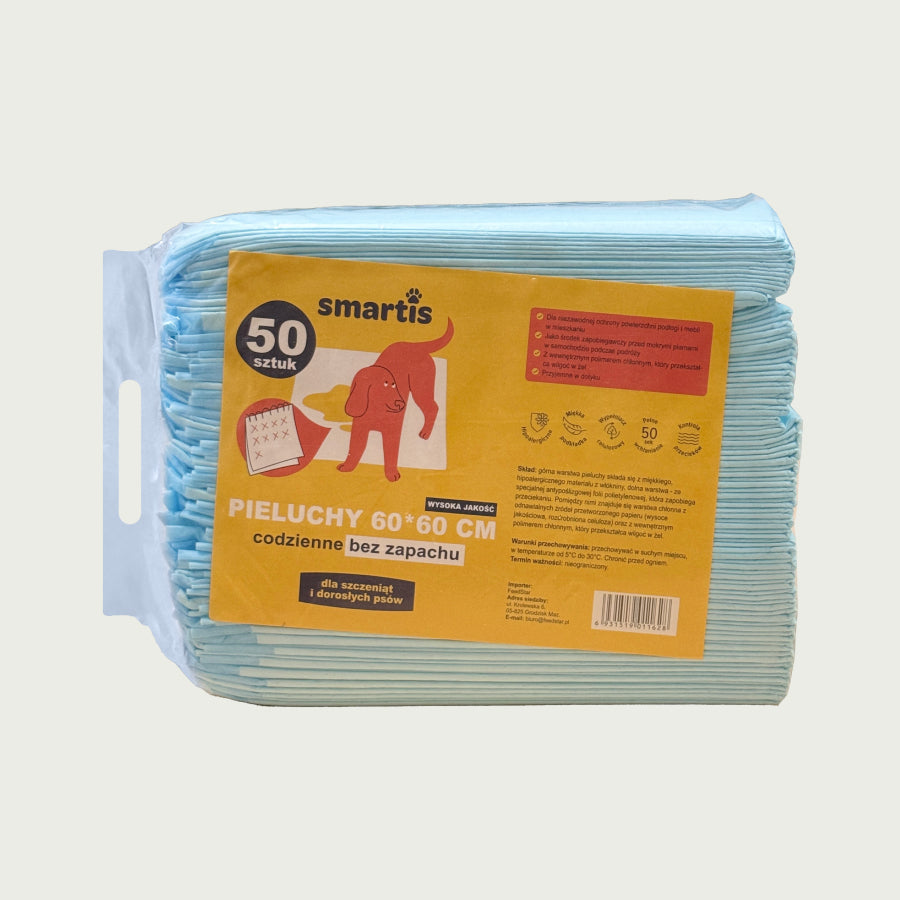 Smartis Podkłady higieniczne dla psów i szczeniąt | 60×60 cm | 50 szt