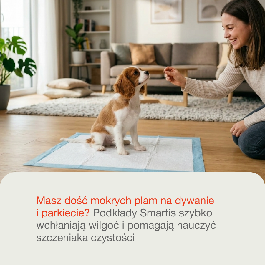 Smartis Podkłady Extra Absorbujące dla Psów i Szczeniąt | 45×60 cm | 10 szt
