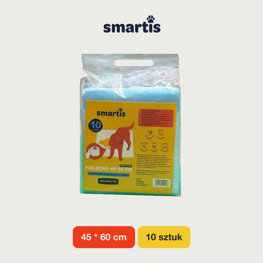 Smartis Maty Treningowe | Pielucha dla Szczeniąt | 45×60 cm | 10 szt