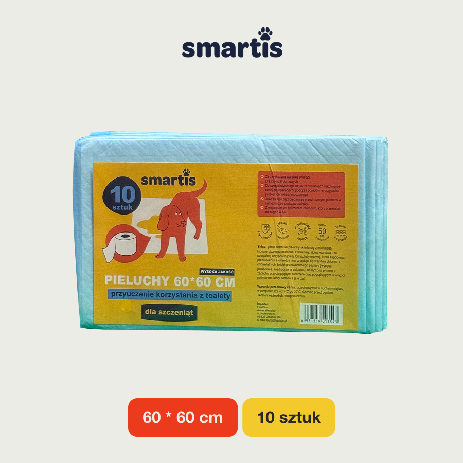 Smartis Maty | Podkłady Treningowe dla Szczeniąt | 60×60 cm | 10 szt