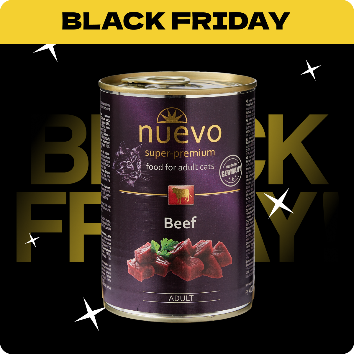 nuevo Kot puszka Wołowina | Dorosły | 400g | Rabat