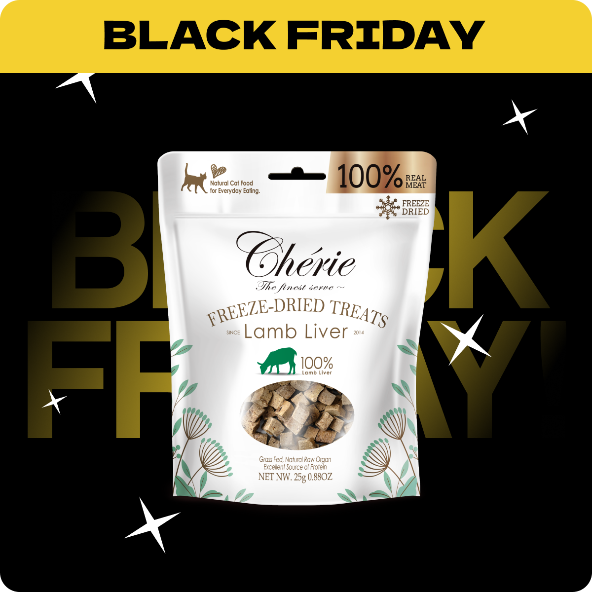 Chérie Liofilizowane Kawałki Wątroby Jagnięcej 100% | Rabat