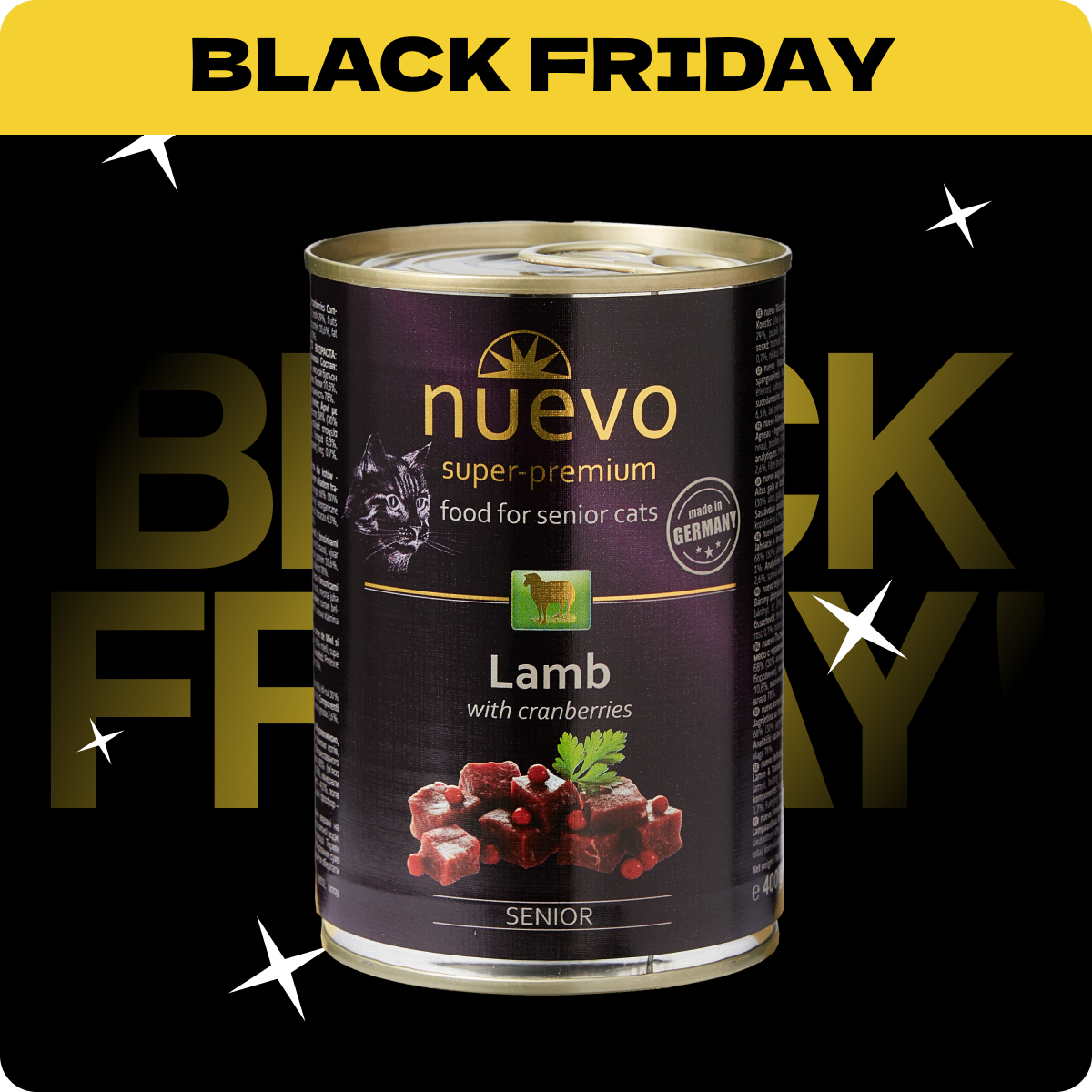 nuevo Kot puszka Jagniecina Żurawina | Senior | 400g | Rabat