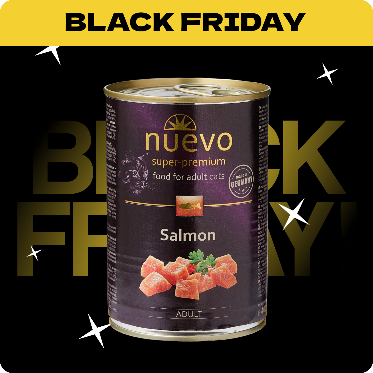 nuevo Kot puszka Łosoś | Dorosły | 400g | Rabat