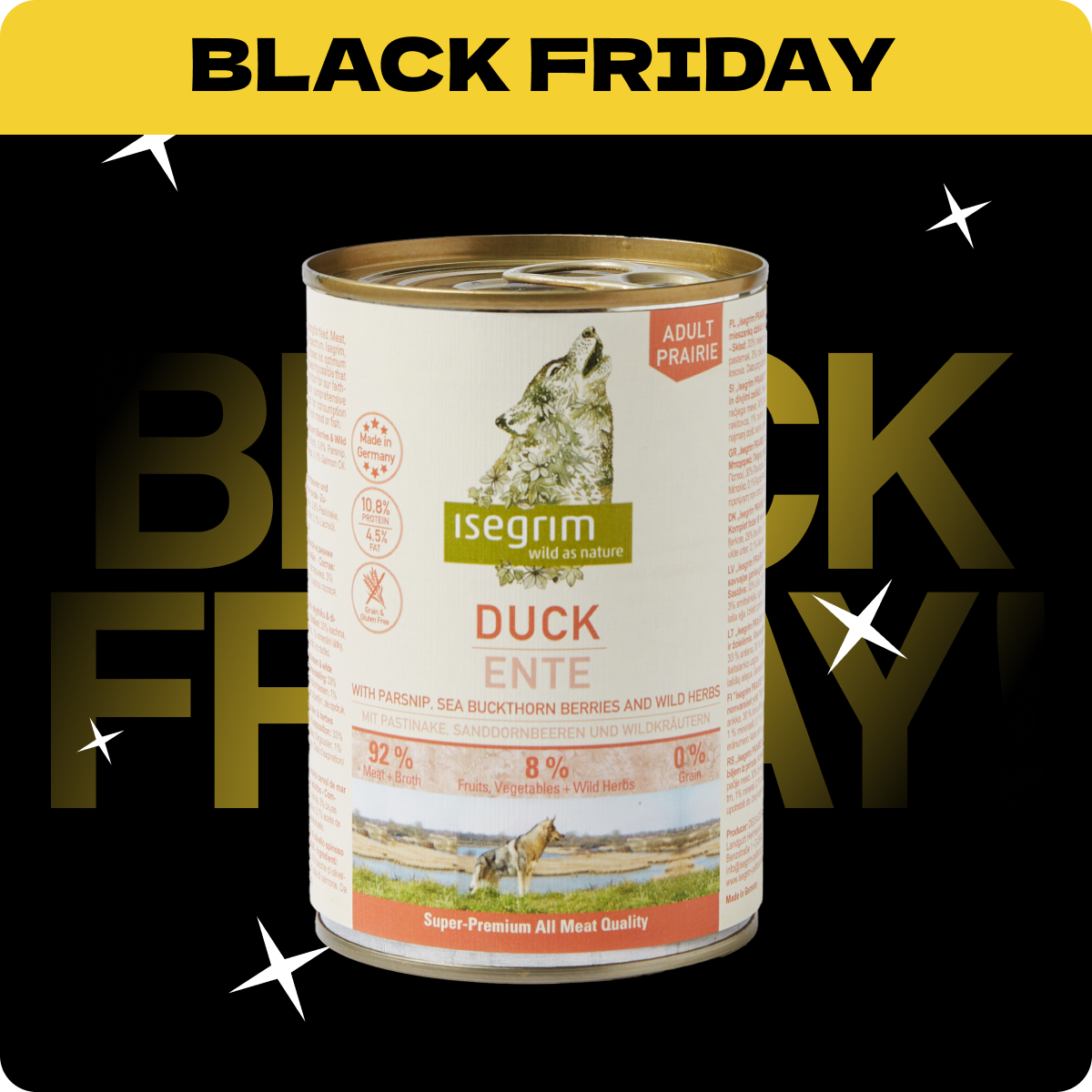 Isegrim Kaczka + Pasternak, Owoce Rokitnika i Dzikie Zioła | Adult 400g | Rabat