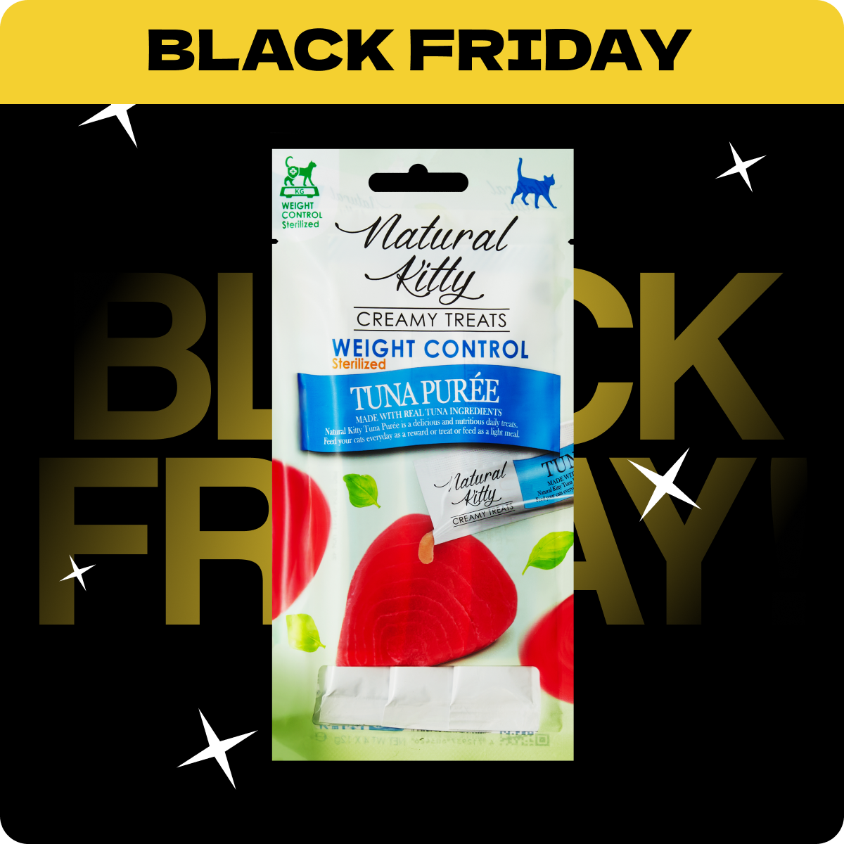 Natural Kitty Purée z tuńczyka (dla kotów sterylizowanych) | Rabat