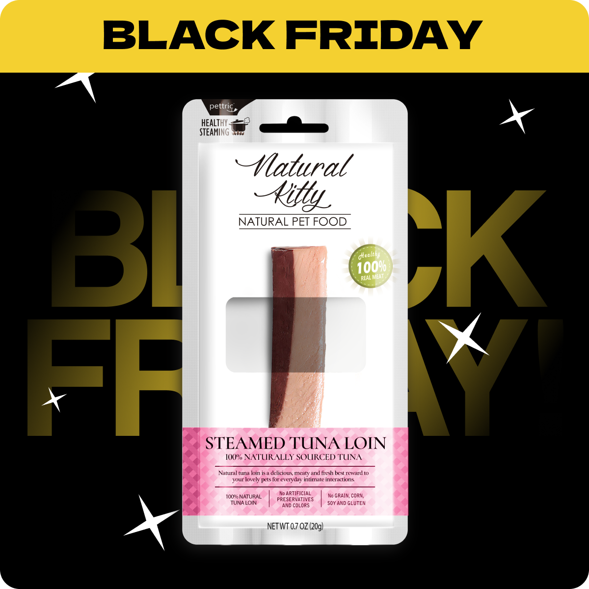 Natural Kitty Filet Polędwica z Tuńczyka Gotowana na Parze | Rabat