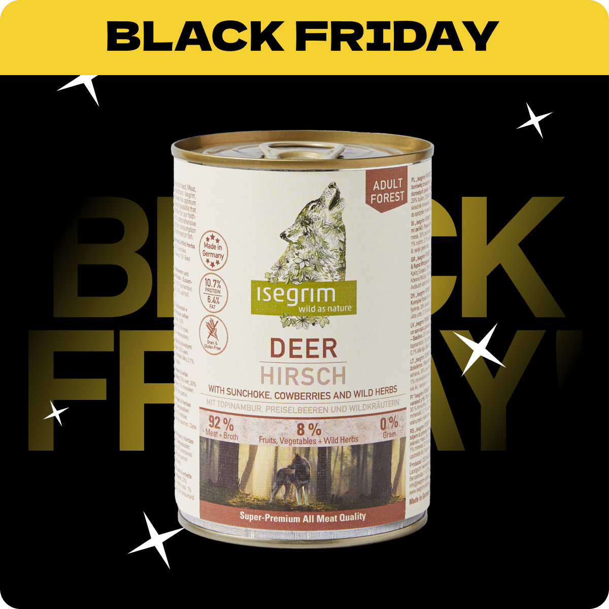 Isegrim Jeleń + Topinambur, Borówka Brusznica i Dzikie Zioła | Adult 400g | Rabat