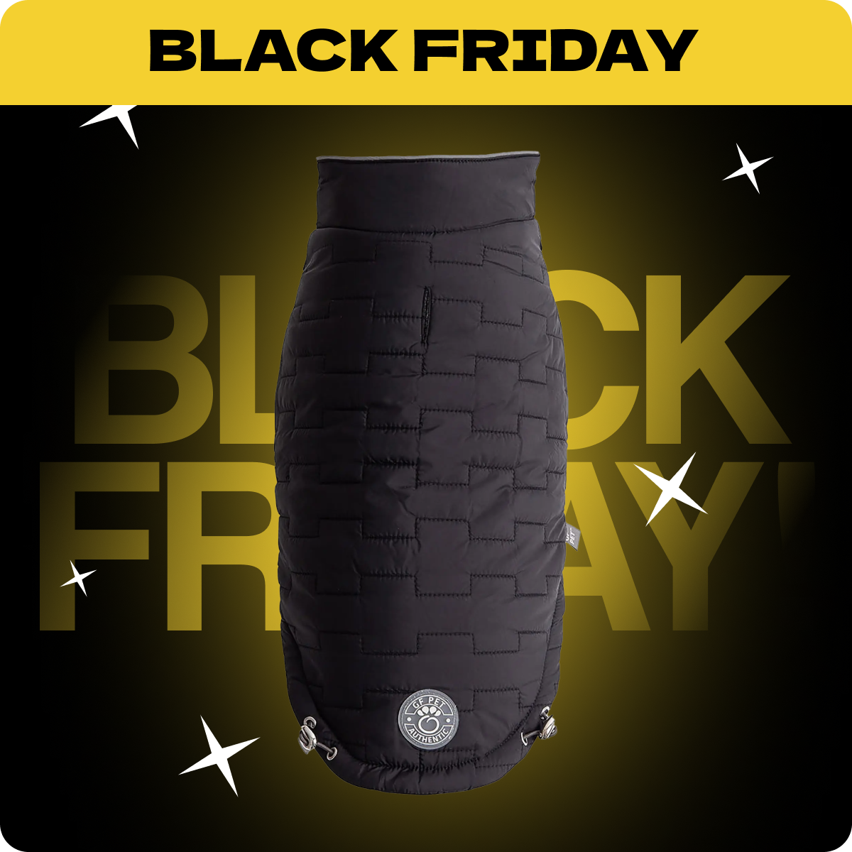 Kamizelka GF PET | dla Psa | Wodoodporna oraz Wiatroszczelna | Czarna