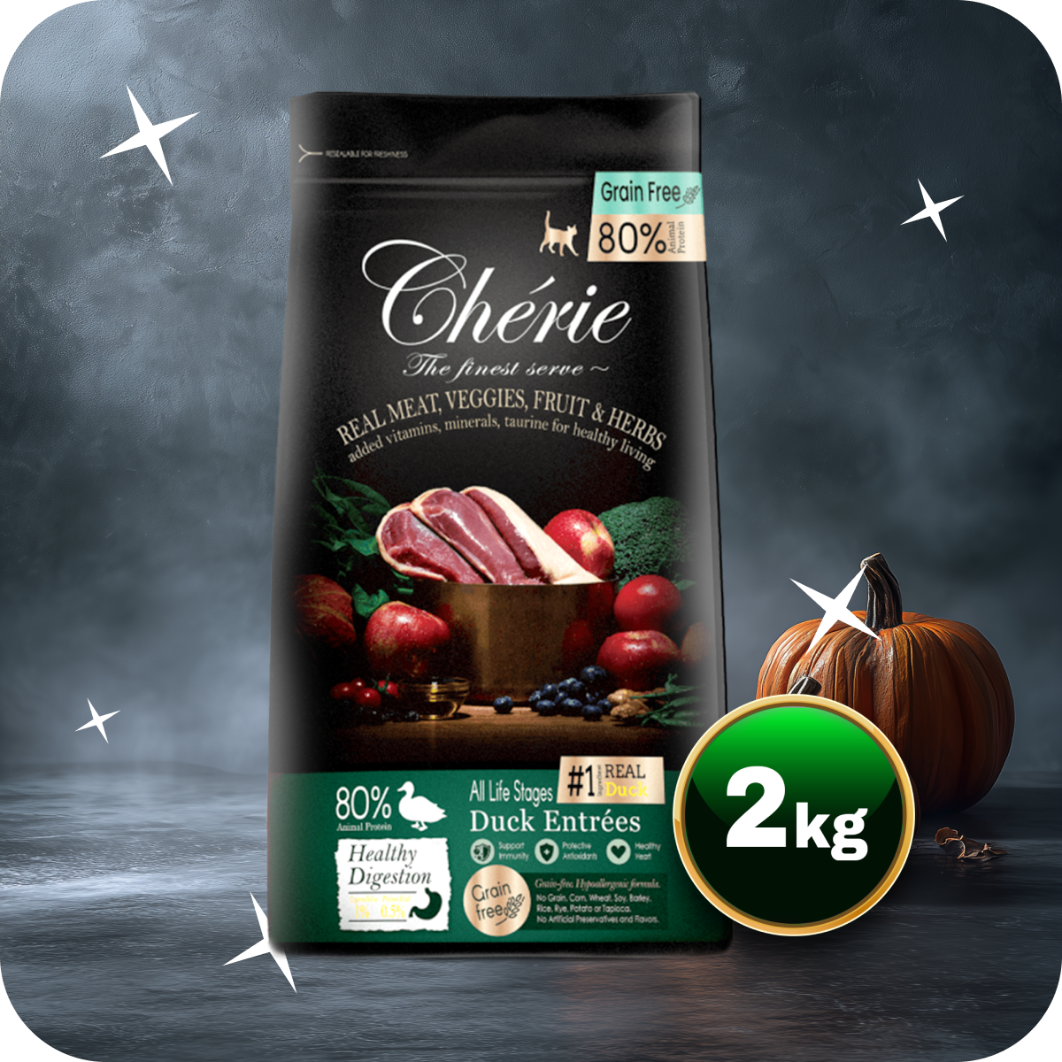 Chérie Sucha Karma Kaczka Entrées 2kg. | Formuła Bezzbożowa