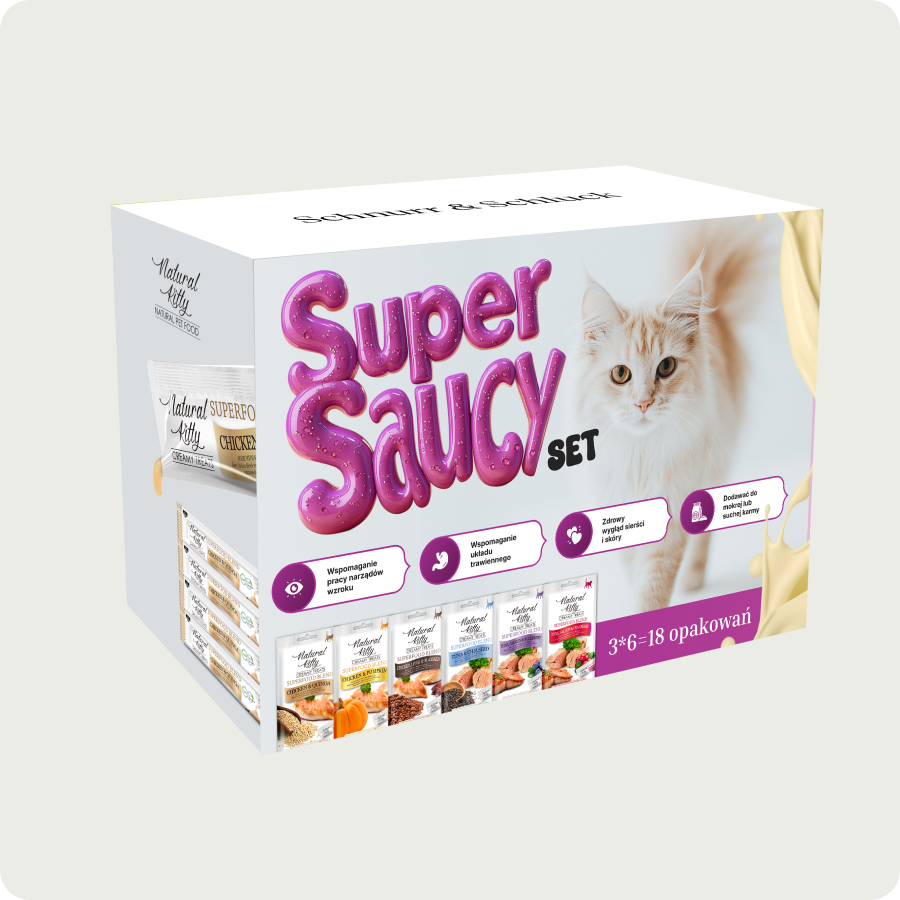 Natural Kitty Super Saucy Zestaw | Kremowe Sticki + Gratis