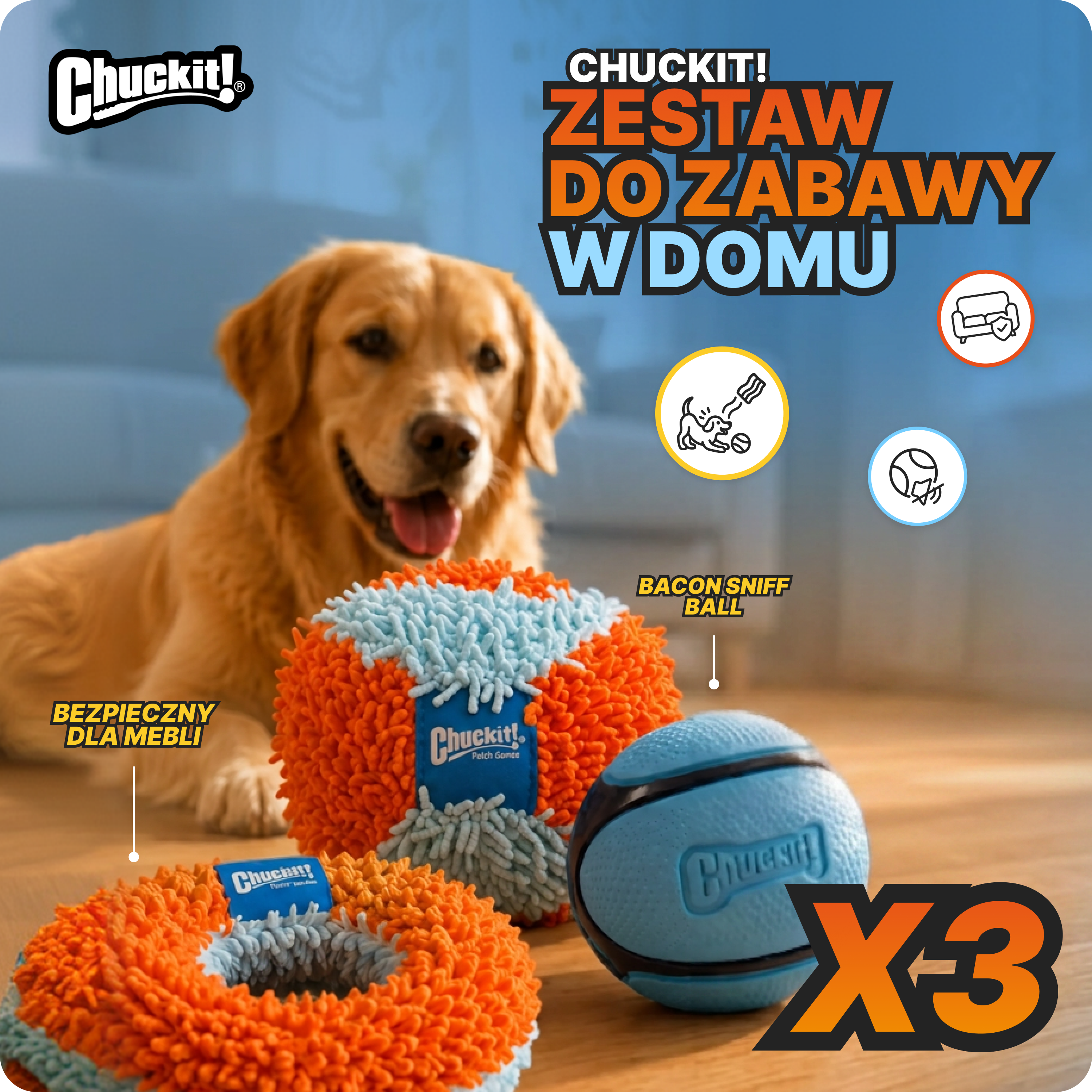 Chuckit! Zestaw do Zabawy w Domu