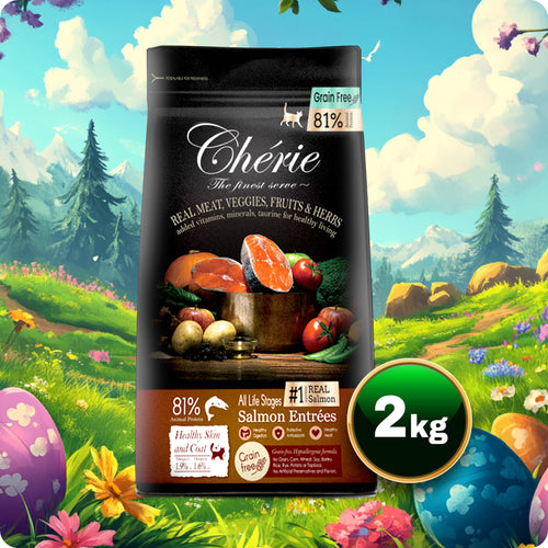 Chérie Sucha Karma Formuła Bezzbożowa Łosoś Entrées 2kg. + GRATIS 1 Meaty Cubes
