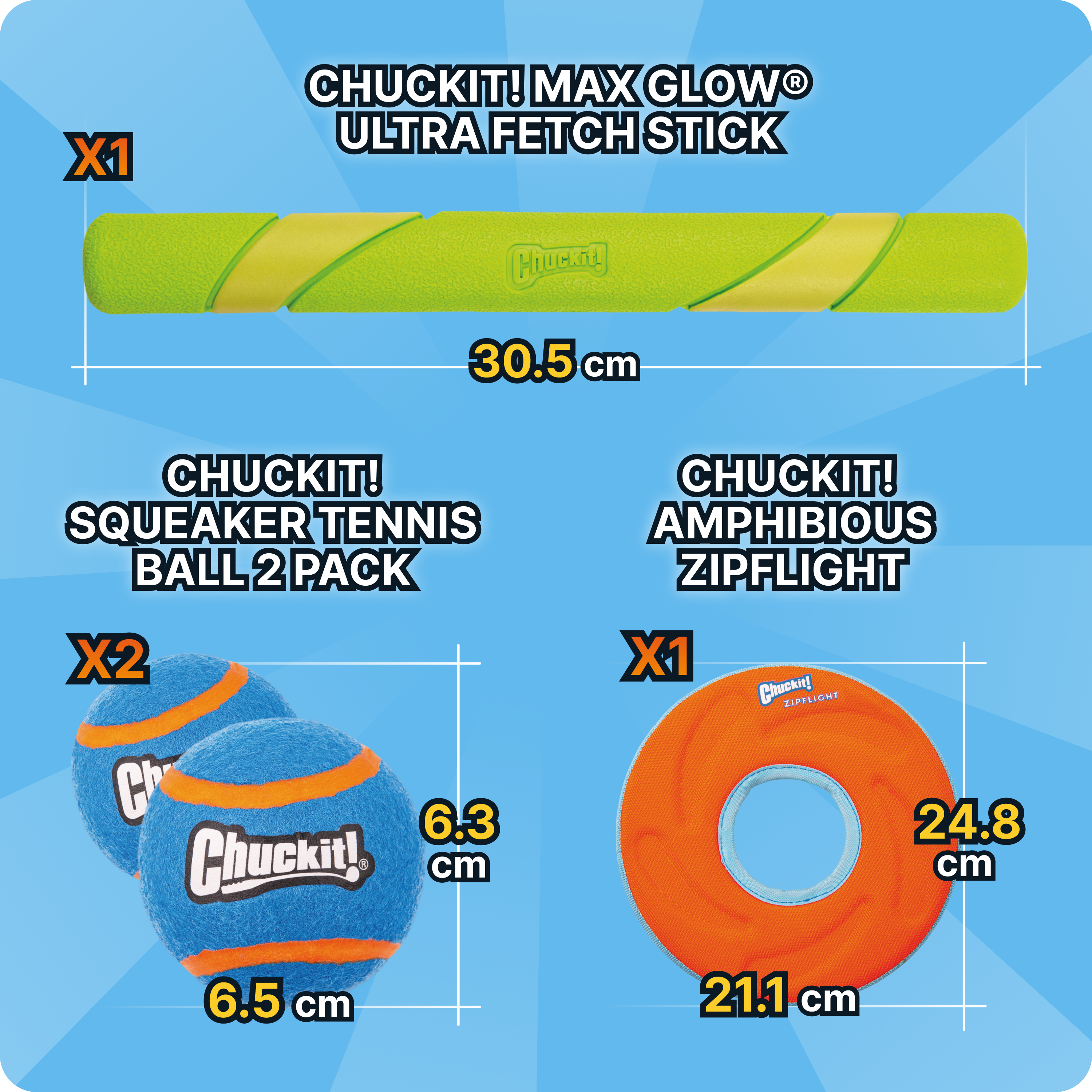 Chuckit! Trio Aktywnej Zabawy