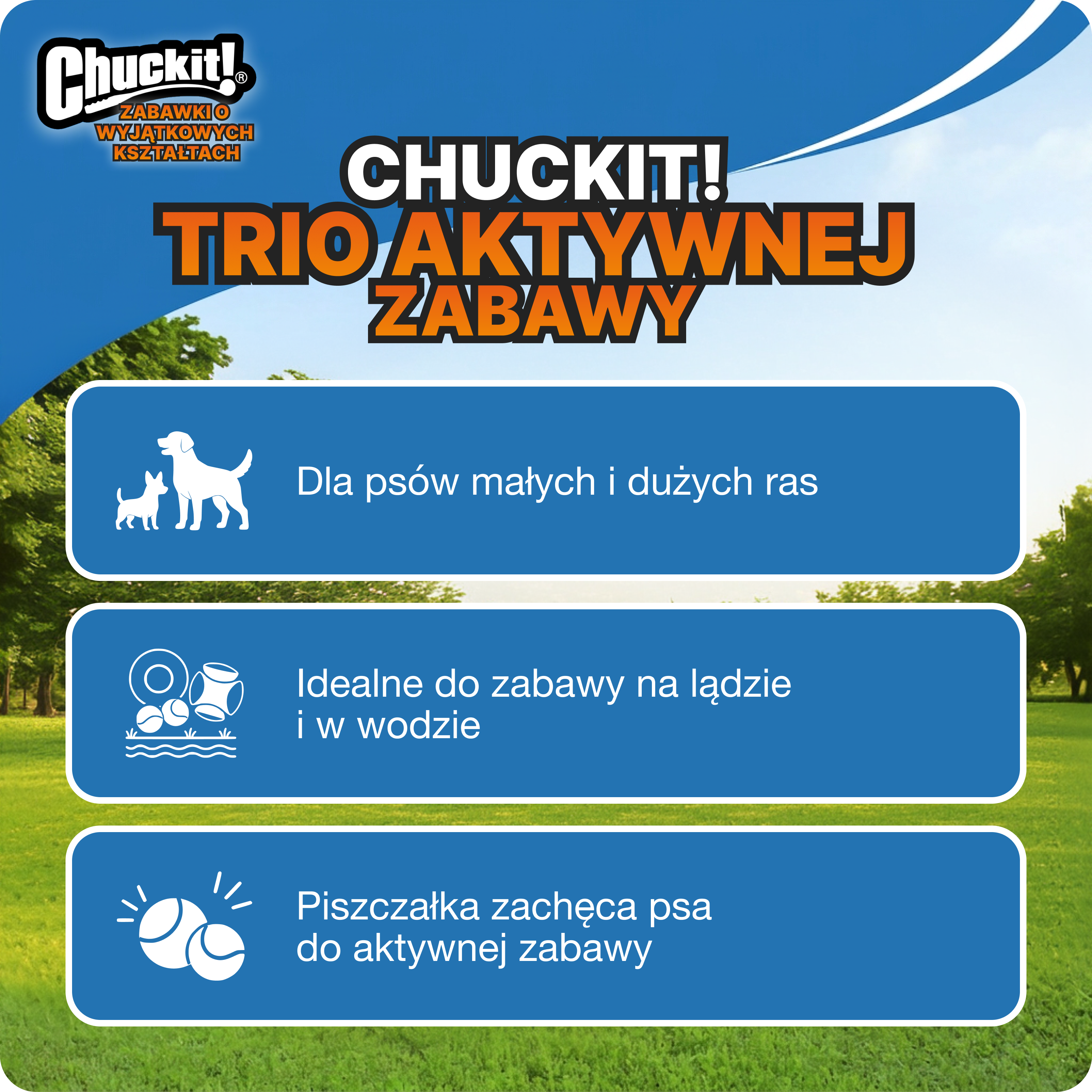 Chuckit! Trio Aktywnej Zabawy