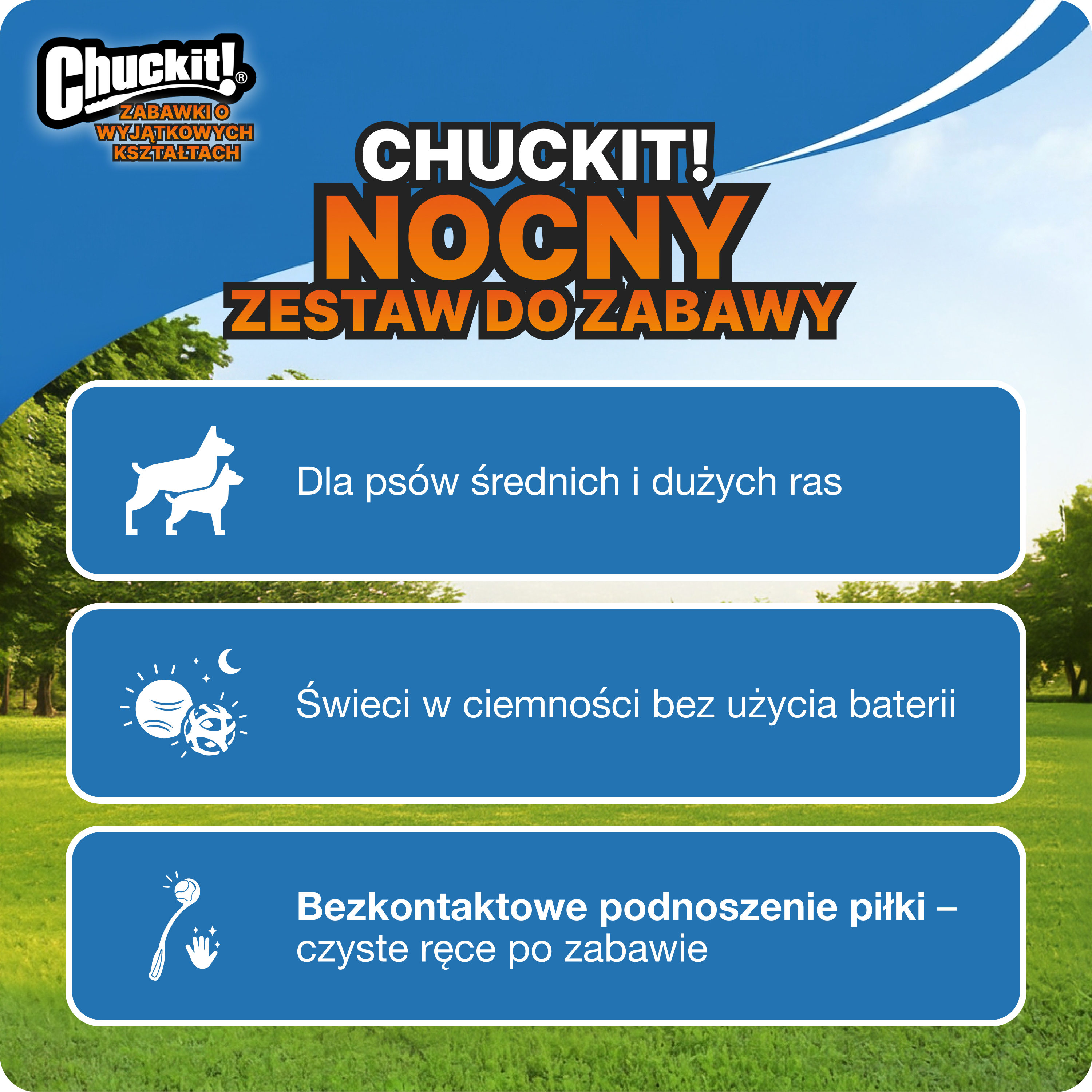 Сhuckit! Nocny Zestaw do Zabawy