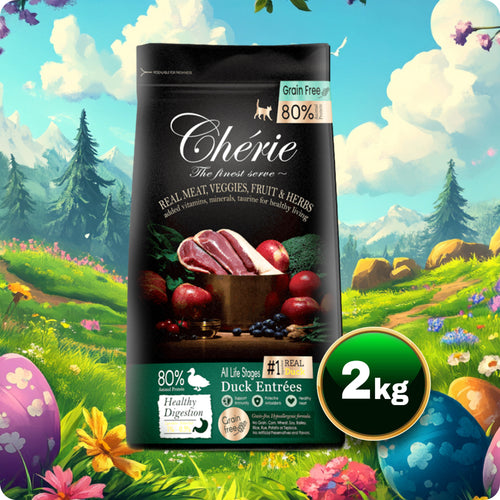 Chérie Sucha Karma Formuła Bezzbożowa Kaczka Entrées 2kg. + GRATIS 1 Meaty Cubes