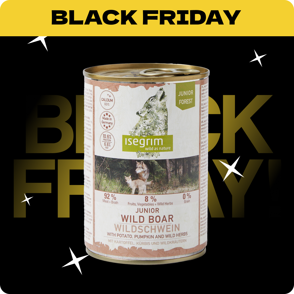 Isegrim Dzik z Ziemniakami i Dynią i Dzikimi Ziołami | Junior 400g | Rabat