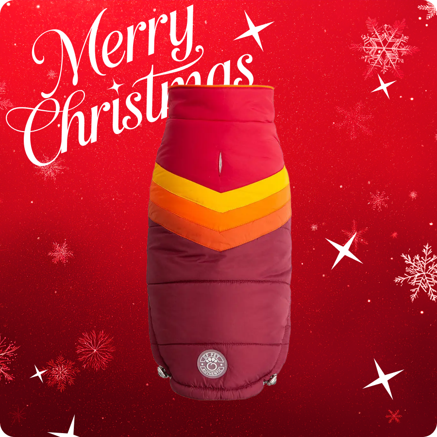 Kurtka Puchowa GF PET | dla Psa | Wodoodporna oraz Wiatroszczelna, Komfortowa i Ciepła | Czerwona