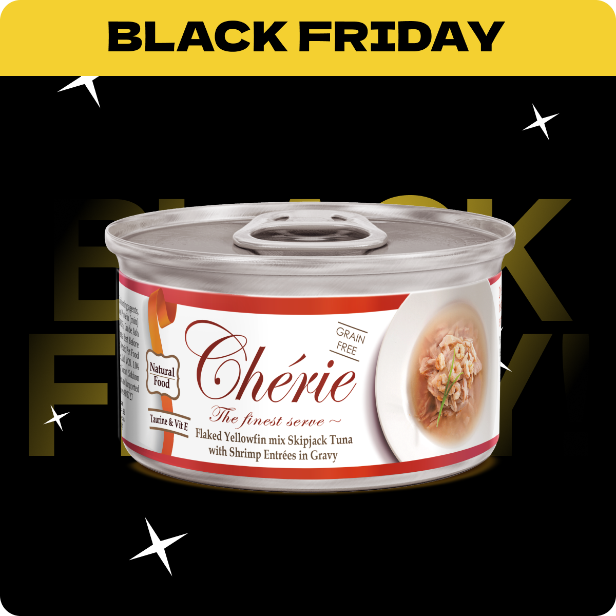 Chérie Pierwsze Danie Mokra Karma Tuńczyk z Krewetkami 80 g. | Rabat