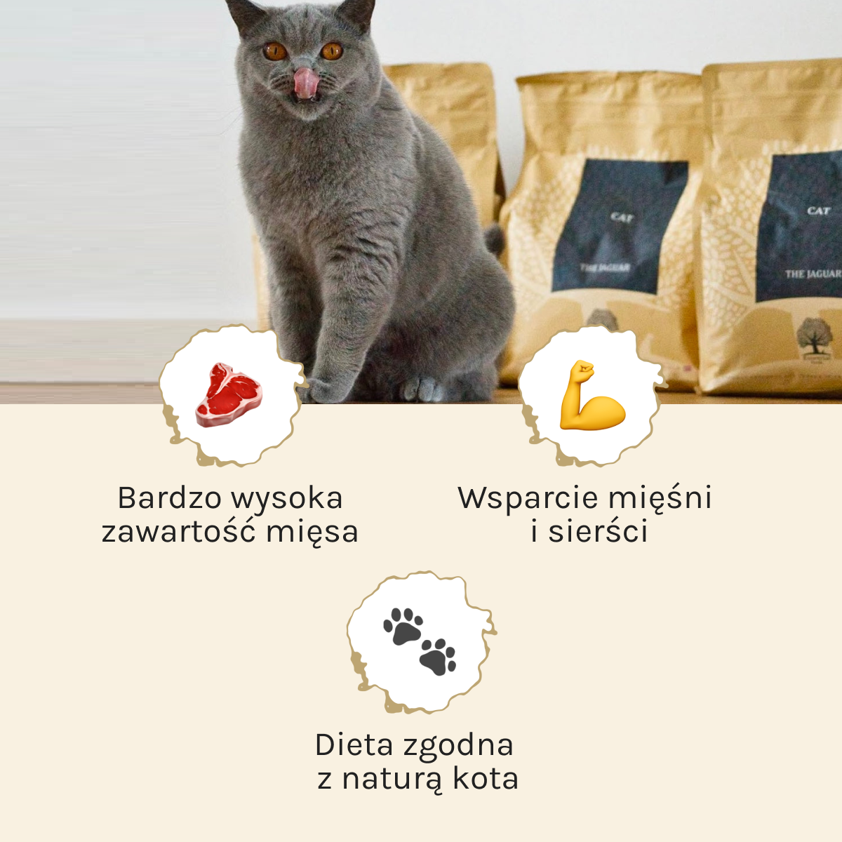 Essential the Jaguar dla Kota i Kociąt | Bez zbóż, 1,5kg