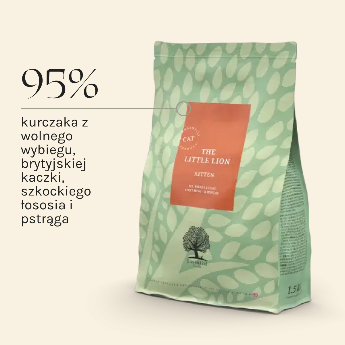 Essential the Little Lion dla Kociąt | Bez zbóż, 1,5kg
