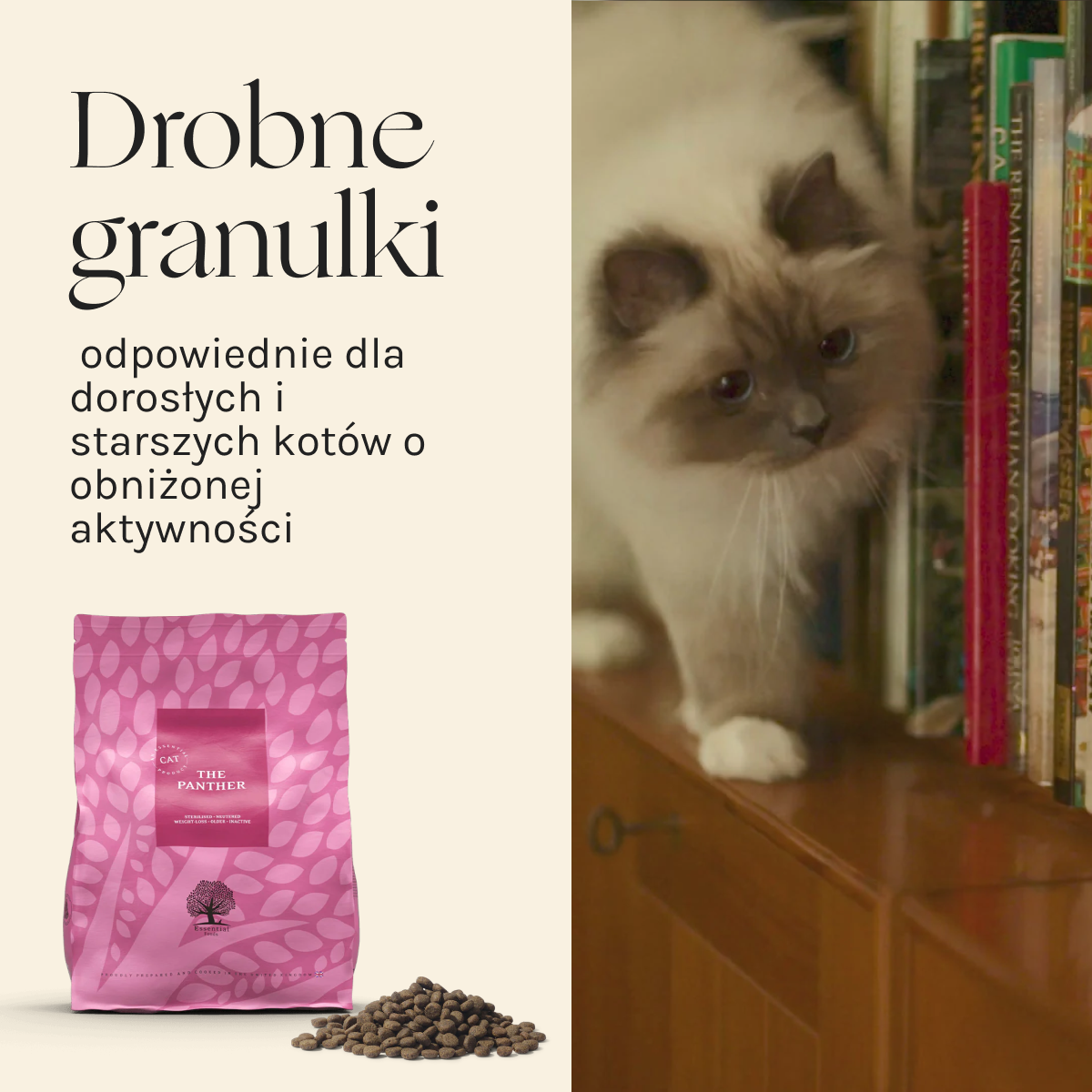 Essential the Panther dla Kota | Bez zbóż, dla Sterylizowanych, 1,5kg