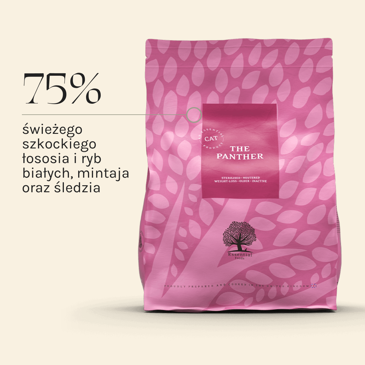 Essential the Panther dla Kota | Bez zbóż, dla Sterylizowanych, 3kg