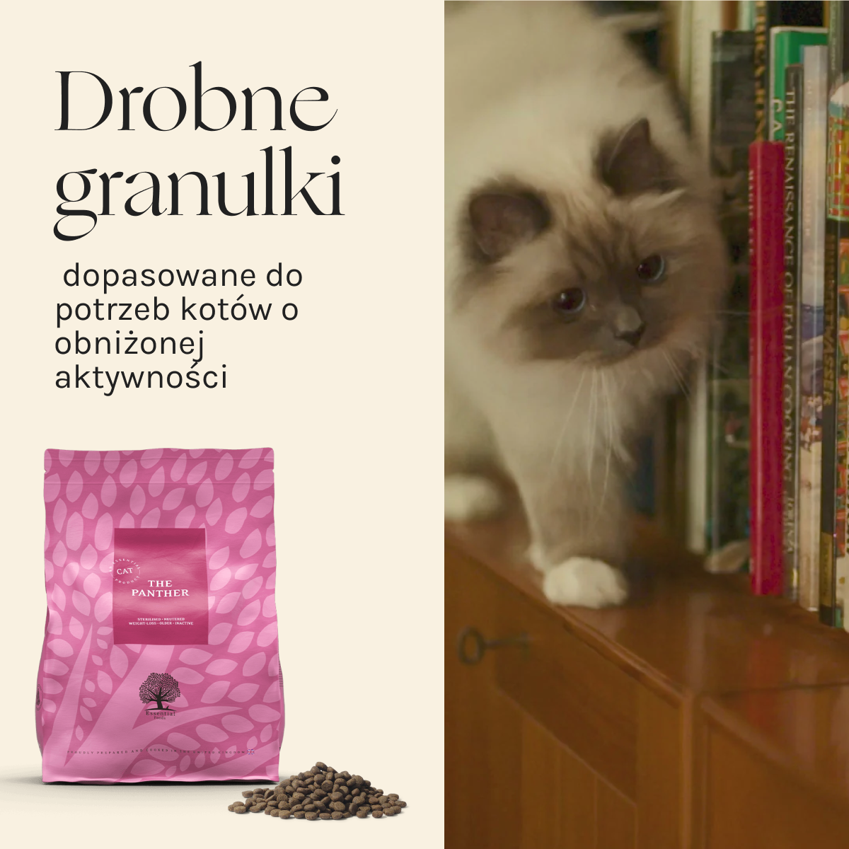 Essential the Panther dla Kota | Bez zbóż, dla Sterylizowanych, 3kg