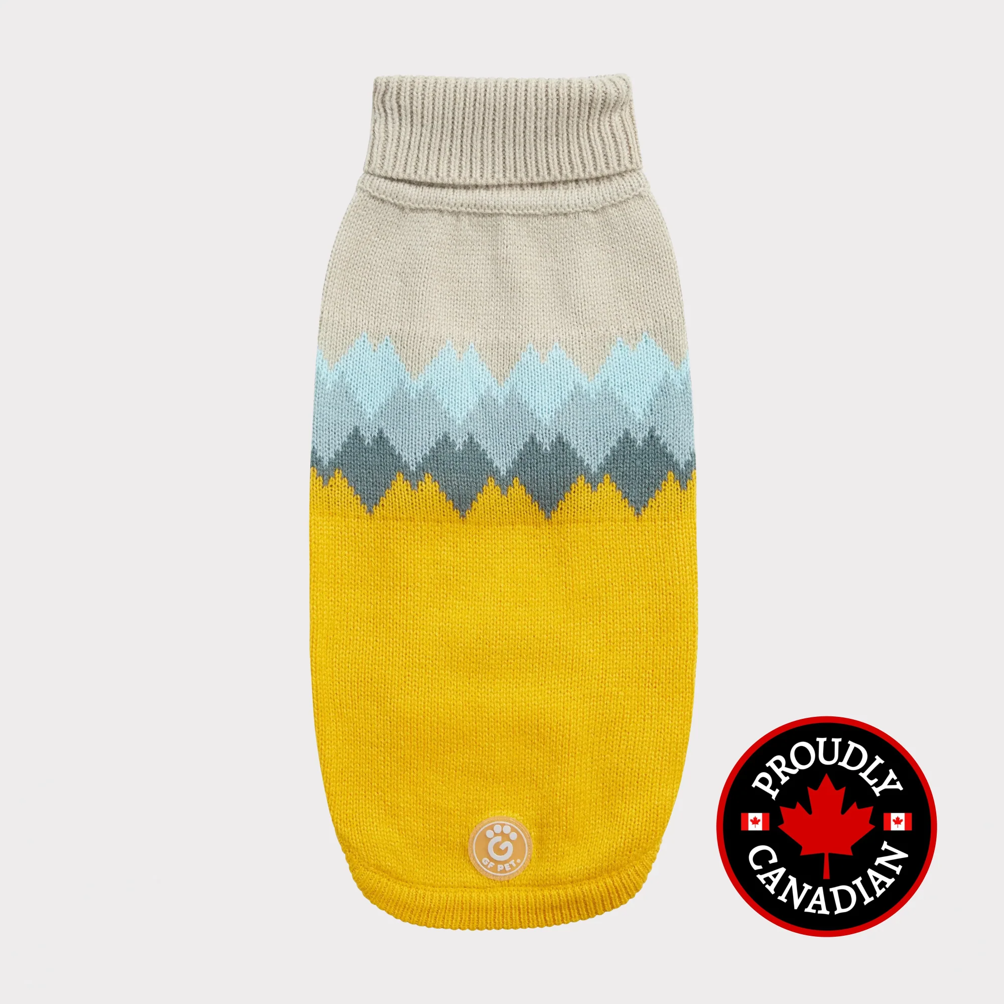 Sweter GF PET | dla Psa  | Fireside Sweater | Komfortowy i Ciepły | Żółty