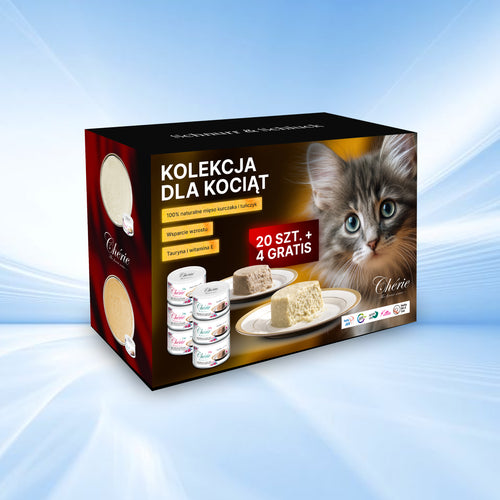 PROMOCJA (20+4) Chérie Kolekcja Dla Kociąt Zestaw 24 szt. x 80 g.