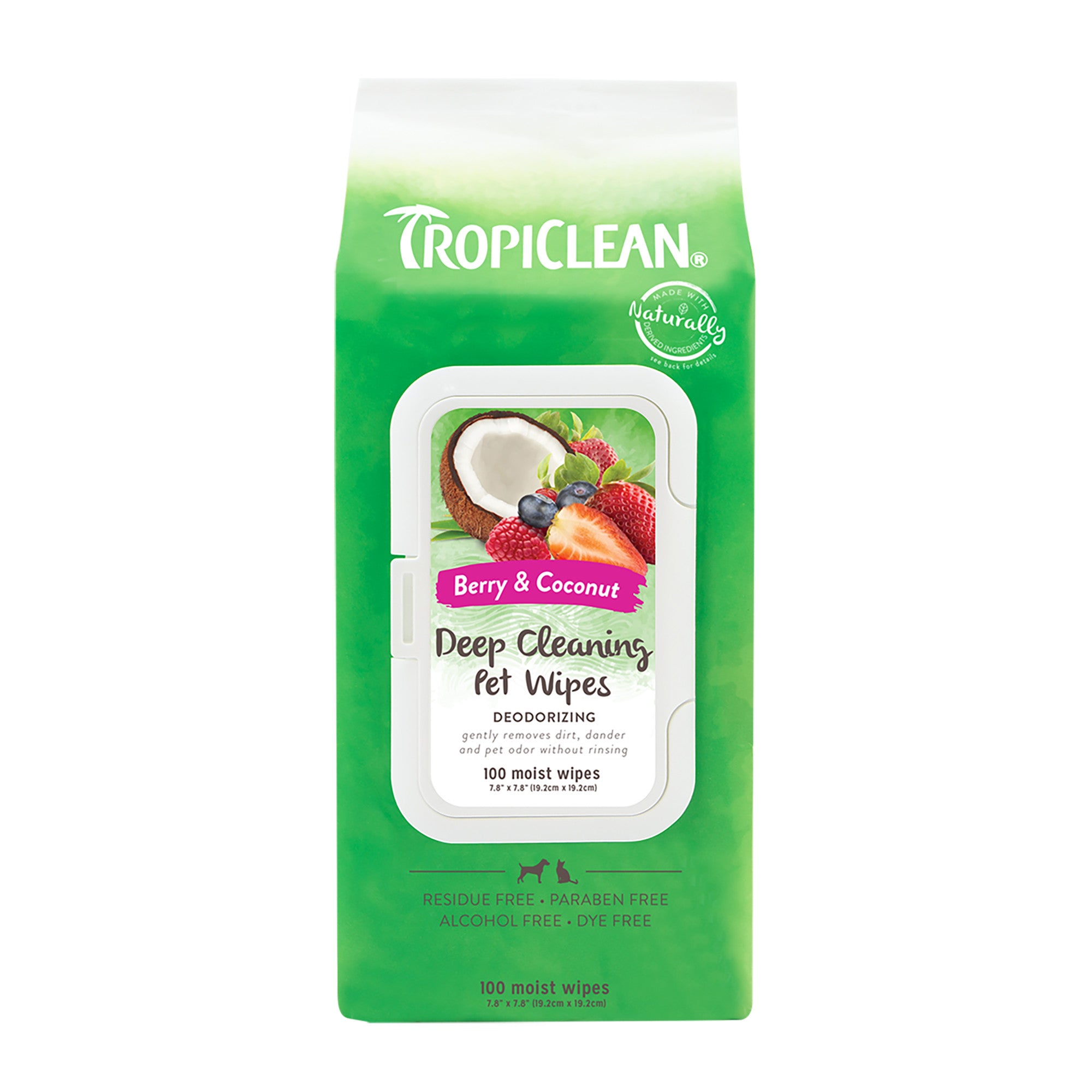 TROPICLEAN CHUSTECZKI BERRY & COCONUT 100SZT